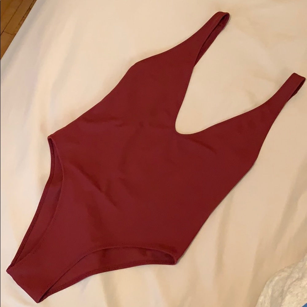 Wanderlust maroon one piece